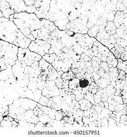 Crack Distress Texture. Grunge Overlay Background. Dirty Damaged Element. EPS10 vector.