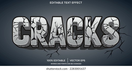 Efecto de texto 3d editable Crack