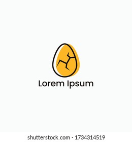 Plantilla de diseño de icono del logotipo del huevo de la cresta