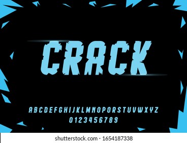 Crack Font. Cold Crack Font