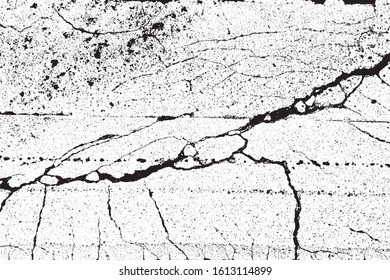 crack ground for abstract background on white background