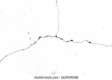 crack ground for abstract background on white background