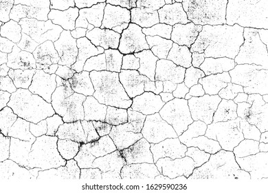 crack ground for abstract background on white background