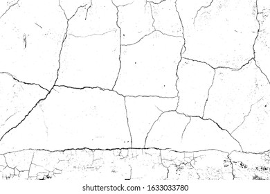 crack ground for abstract background on white background