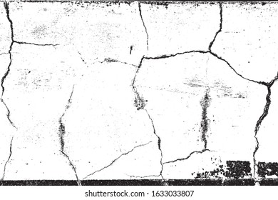 crack ground for abstract background on white background