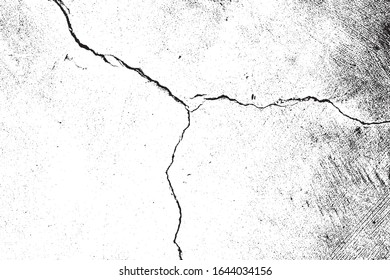 crack ground for abstract background on white background