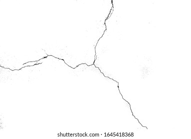 crack ground for abstract background on white background