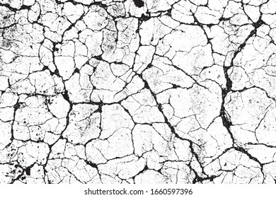 crack ground for abstract background on white background