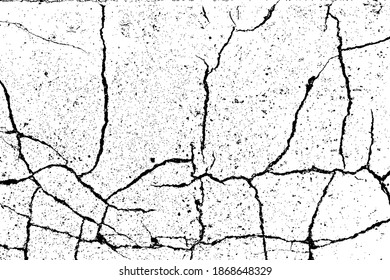 crack ground for abstract background on white background