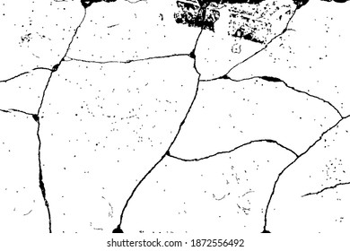 crack ground for abstract background on white background