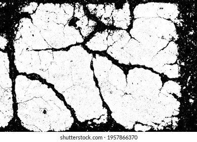 crack ground for abstract background on white background