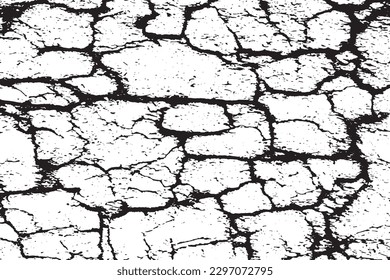 crack ground for abstract background on white background