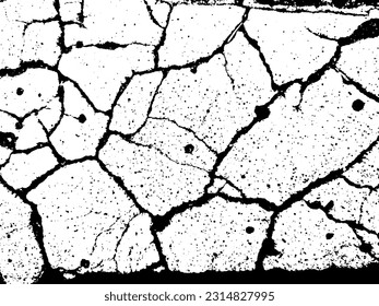 crack ground for abstract background on white background