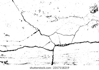 crack ground for abstract background on white background