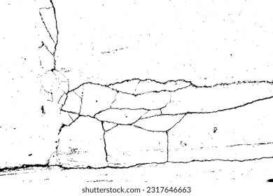 crack ground for abstract background on white background