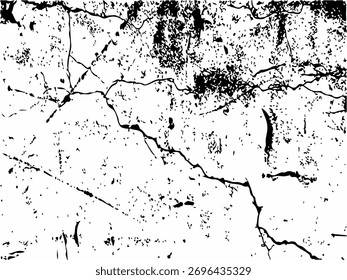 Fondo de grieta para fondo abstracto sobre fondo blanco. Pared gris negro blanco, piso con grietas, fondo de textura.