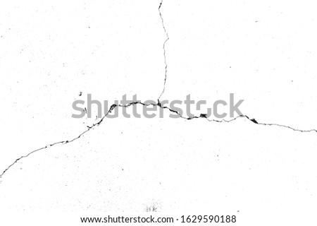 crack ground for abstract background on white background