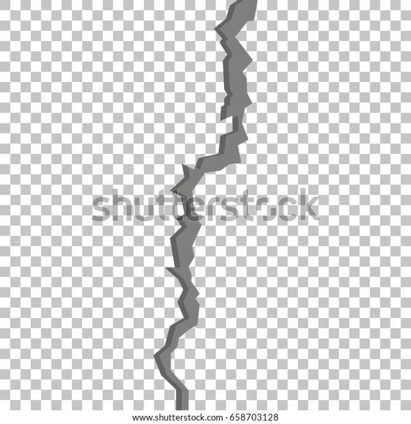 Crack Ground After Earthquake Isolated Background Stock Vector (Royalty ...