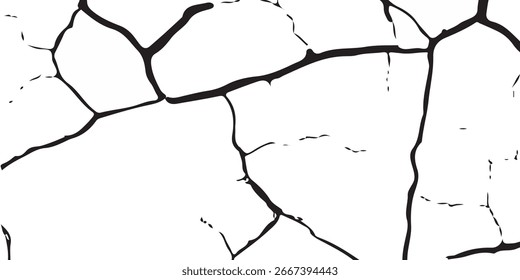 Fondo de grieta de tierra. Fondo de grieta de pared de PLD. pared de grieta abstracta. salpicaduras de pintura blanca.