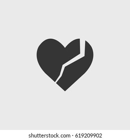 crack heart icon illustration vector symbol
