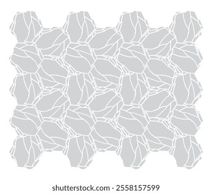 Crack Hexagon stencil pattern design, wall stencil, cake stencil 