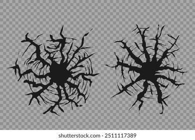 Silueta de agujero de grieta en Vector plano