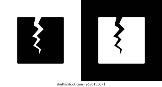 Crack icon concept, vector illustration