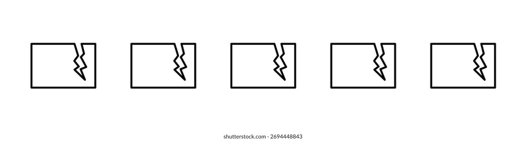 Crack icon design, logo, app, UI. Vector illustration, EPS