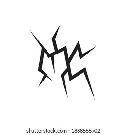 Crack-Icon-Design. Vektorgrafik