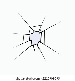 Crack Icon. Fracture, Break Symbol for Design, Presentation, Website or Apps Elements - Vector. 