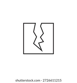 ícone de rachadura ilustração elemento design