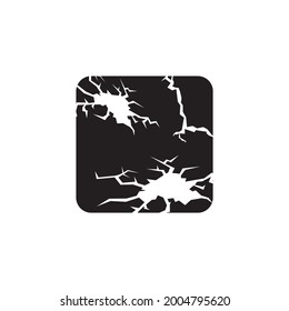 Crack icon logo design vector template