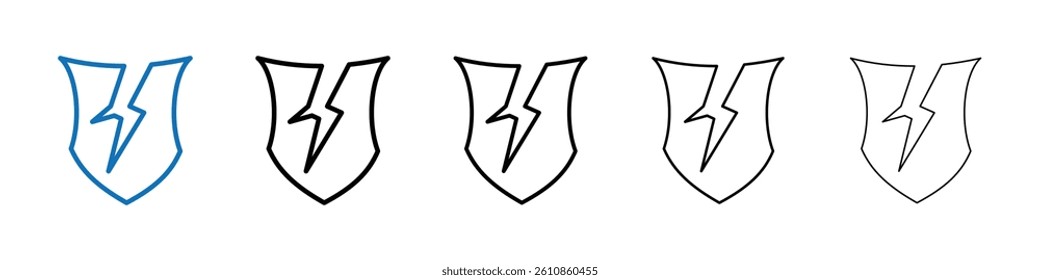 Crack icon Outline vector logo for web ui
