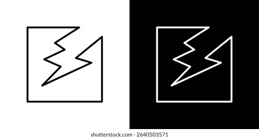 Crack icon symbol concept for graphic design, Website, UI. EPS