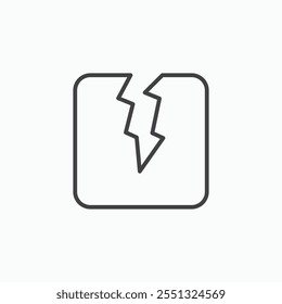 Crack icon vector illustration. EPS10