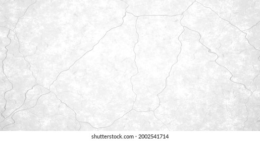 Hellgrauer Beton aus Rack. Zerbrochene Zementwand oder Bodenhintergrund mit Rissen, Kratzern und Pommes Frites. Horizontale Grunge-Textur aus Stein. 3d realistische Vektorgrafik.