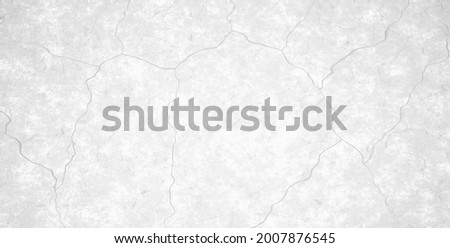 Crack light gray concrete texture. Broken cement wall or floor background with cracks, scratches and chips. Horizontal stone grunge texture. 3d realistic vector illustration