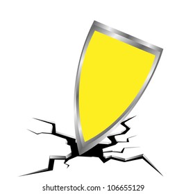 Crack location pins vector.