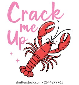 crack me up - Sea Animal Shirt Vector, Whimsical Sea Design sublimation, Summer beach T-shirt Design, marine life sayings