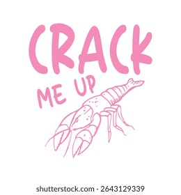 crack me up- desenhado à mão Foodie t-shirt design