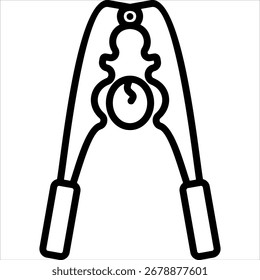 Icono de nueces de grieta Colección de un solo Vector