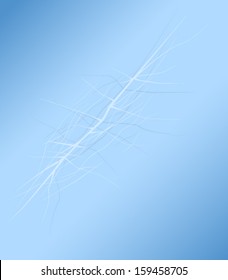 crack on frozen ice