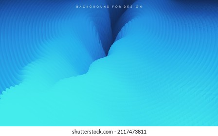 Crack on a surface. Abstract wavy background with dynamic effect. 3D vector Illustration for advertising, marketing or presentation.  