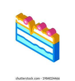 crack in paintwork isometric icon vector. isolated symbol illustration