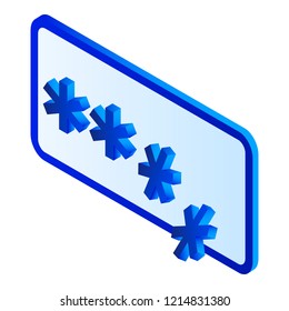 Crack password icon. Isometric of crack password vector icon for web design isolated on white background