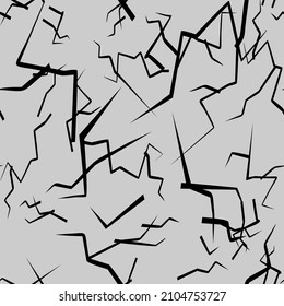 Crack pattern seamless. fissure and rift background. fracture texture