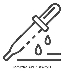 Crack pipette icon. Outline crack pipette vector icon for web design isolated on white background
