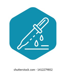 Crack pipette icon. Outline crack pipette vector icon for web design isolated on white background