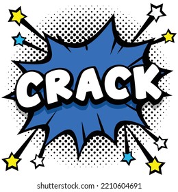 crack Pop art comic speech bubbles book sound effects