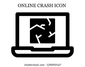 Crack search icon. Editable Crack search icon for web or mobile.